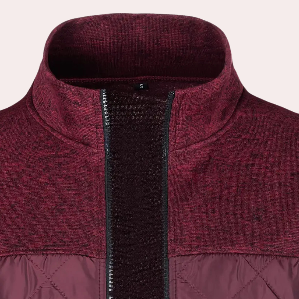 Nick | Moderne cardigan met rits voor heren