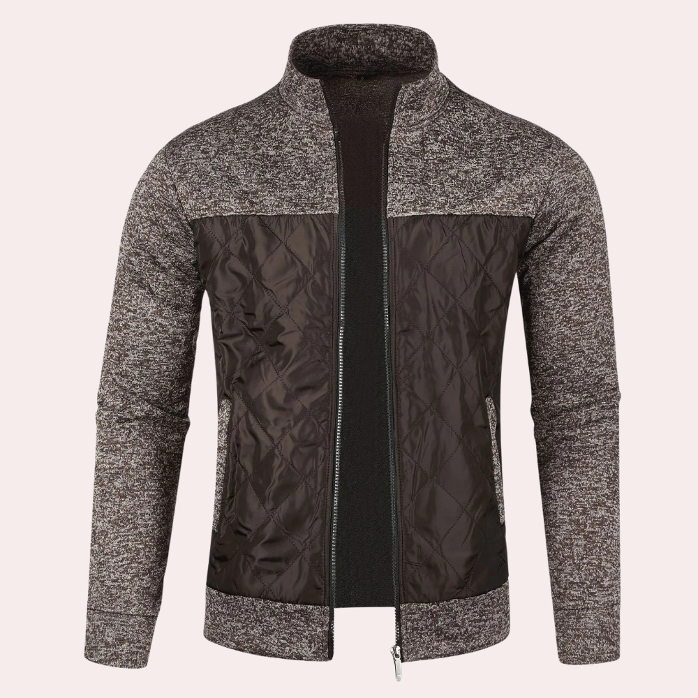 Nick | Moderne cardigan met rits voor heren