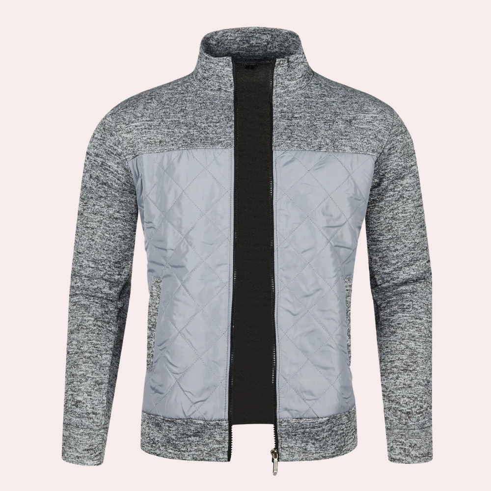 Nick | Moderne cardigan met rits voor heren