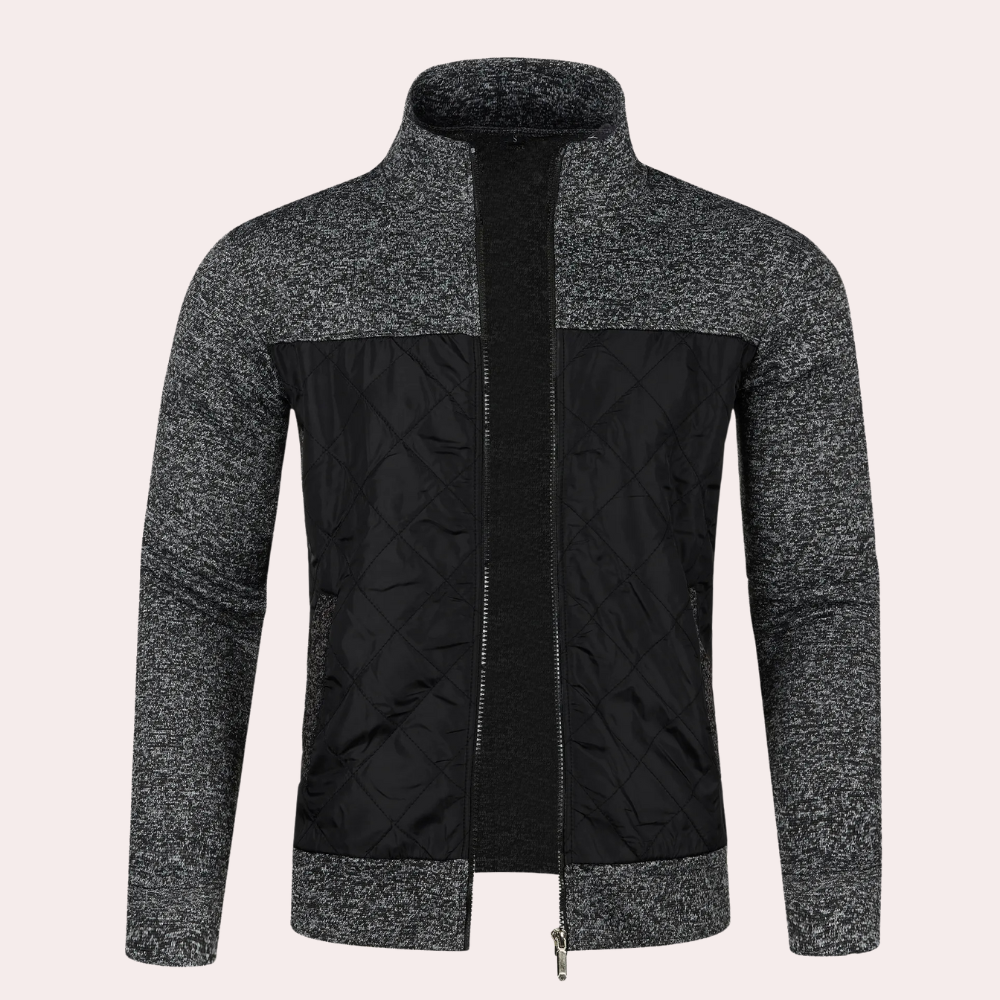 Nick | Moderne cardigan met rits voor heren