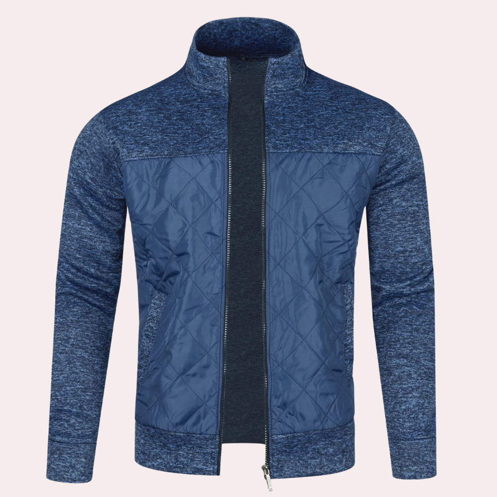 Nick | Moderne cardigan met rits voor heren