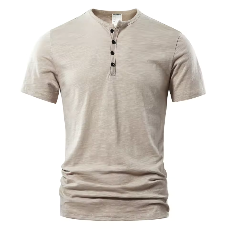 Sem | Linnen T-shirt met Knoopjes