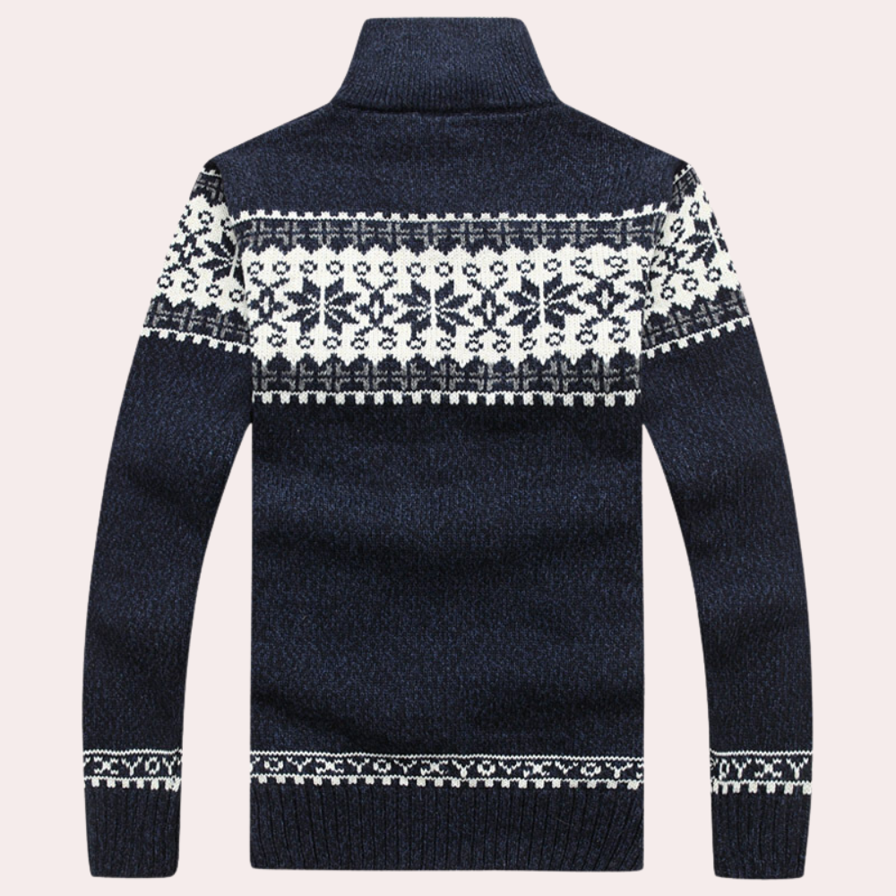 Pim | Klassieke cardigan met opstaande kraag voor heren
