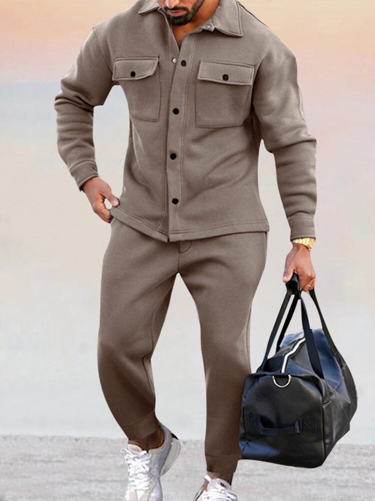 Heren Slim-Fit Athleisure Jas & Broeken Set