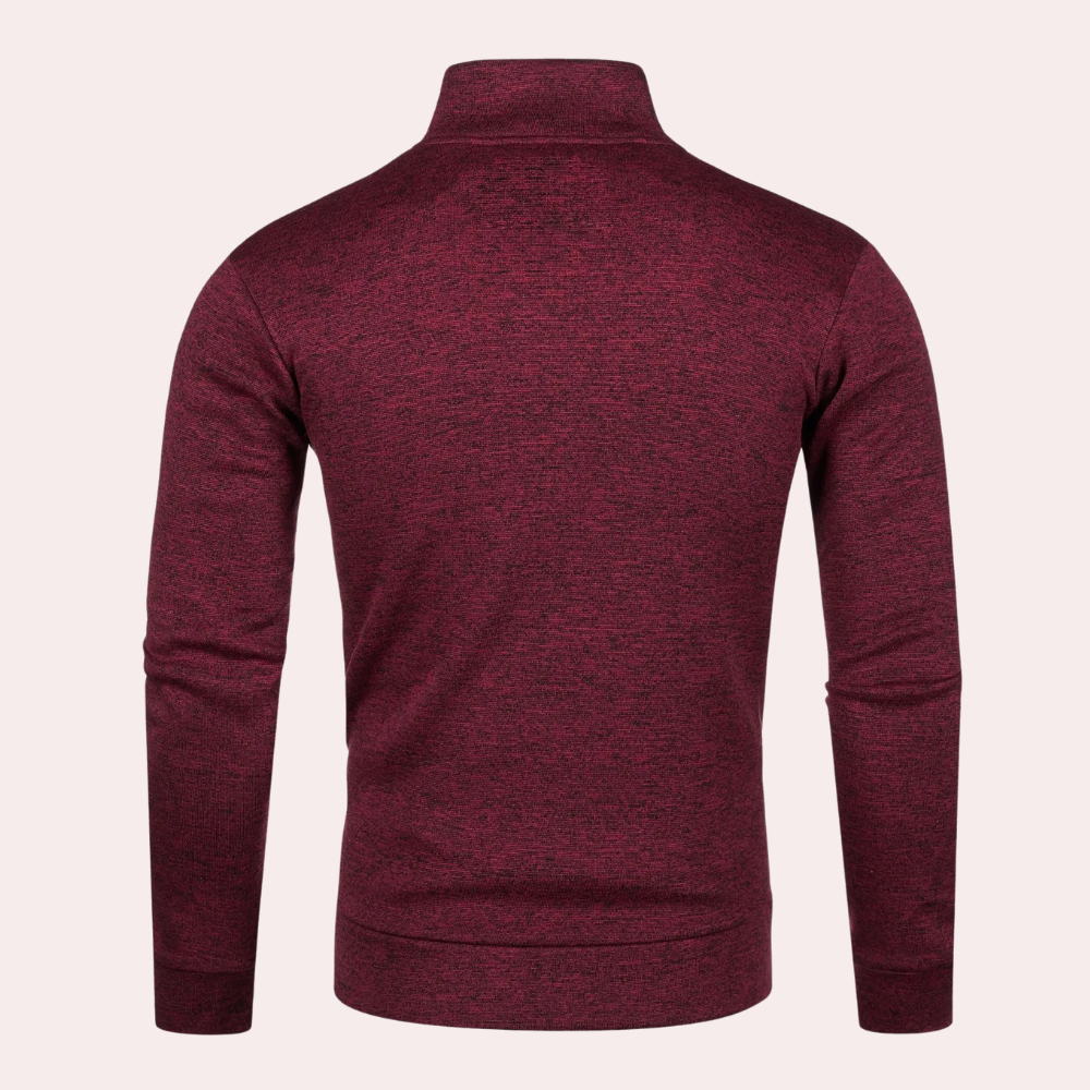 Nick | Moderne cardigan met rits voor heren