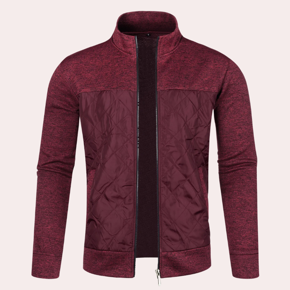 Nick | Moderne cardigan met rits voor heren